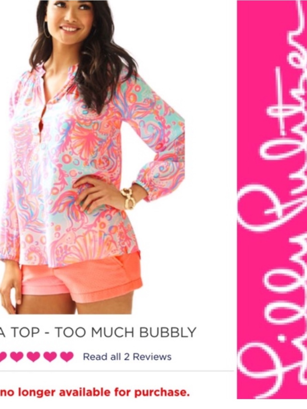 Lilly Pulitzer Elsa Too Much Bubbly 100% Silk Size Small
